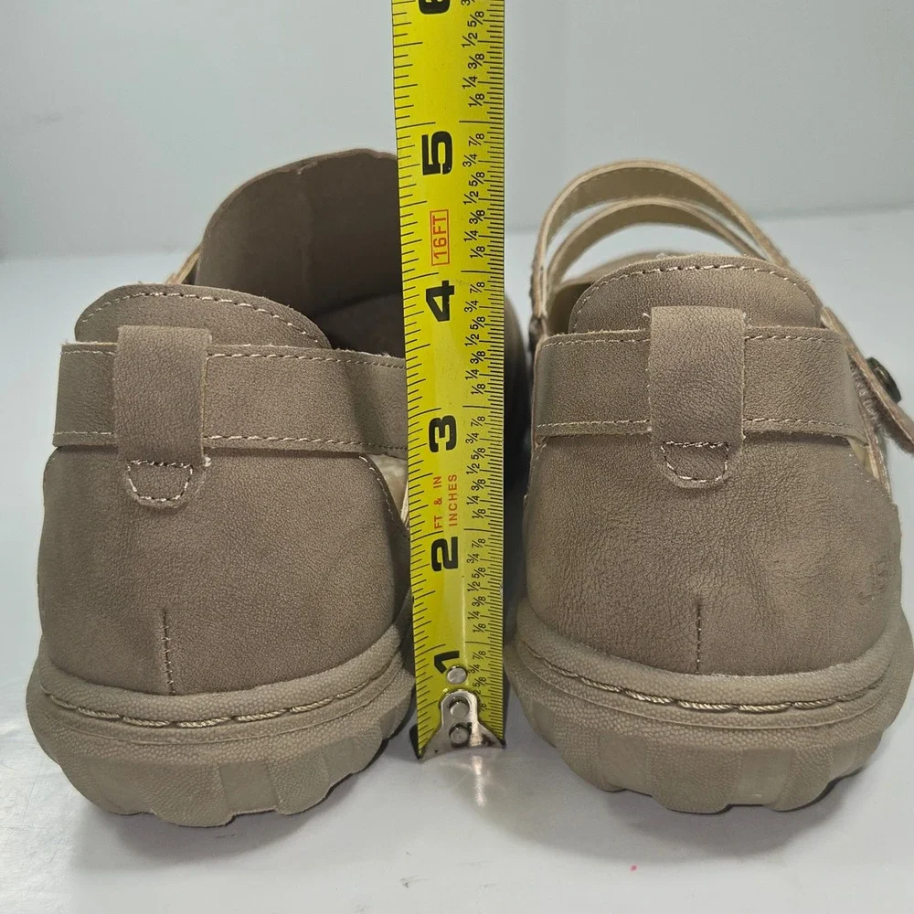 JBU‎ Jambu Mary Jane Flats Womens 10M Fawn Brown Memory Foam B3FAW54